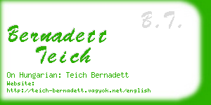 bernadett teich business card